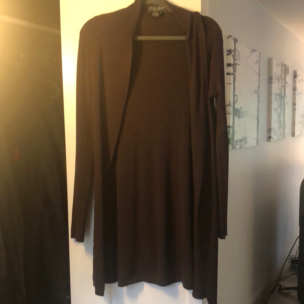 Brown Biline Cardigan